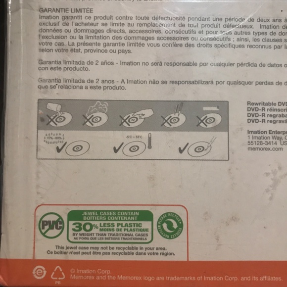 🔸5/20$!! 8 Memorex Blank Recording DVDs - Picture 5 of 6